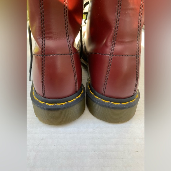 Dr Martens 1460 Smooth Leather Cherry Red size 42 mens 8 women's 9.5 - Picture 8 of 16